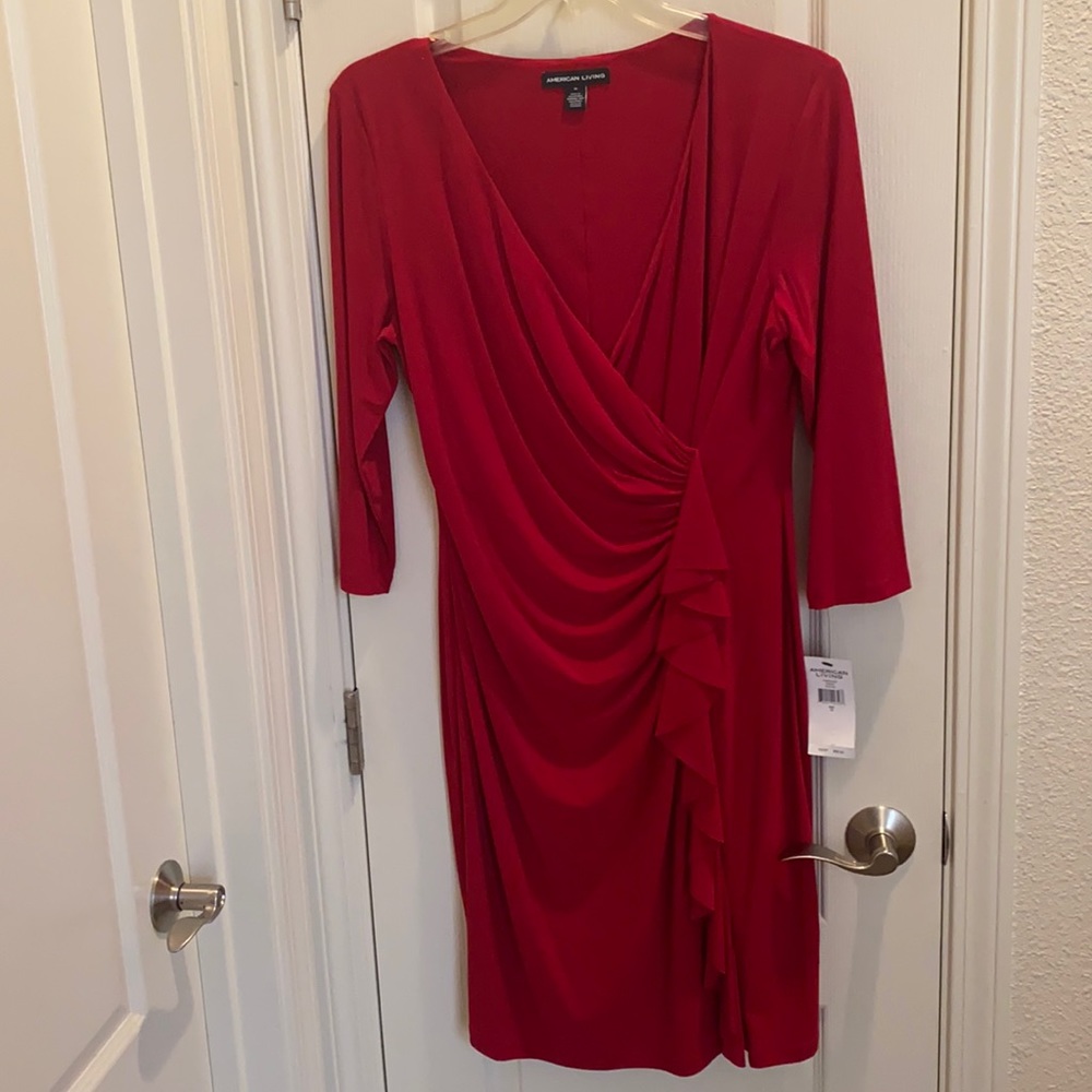 Beautiful red dress with ruffles